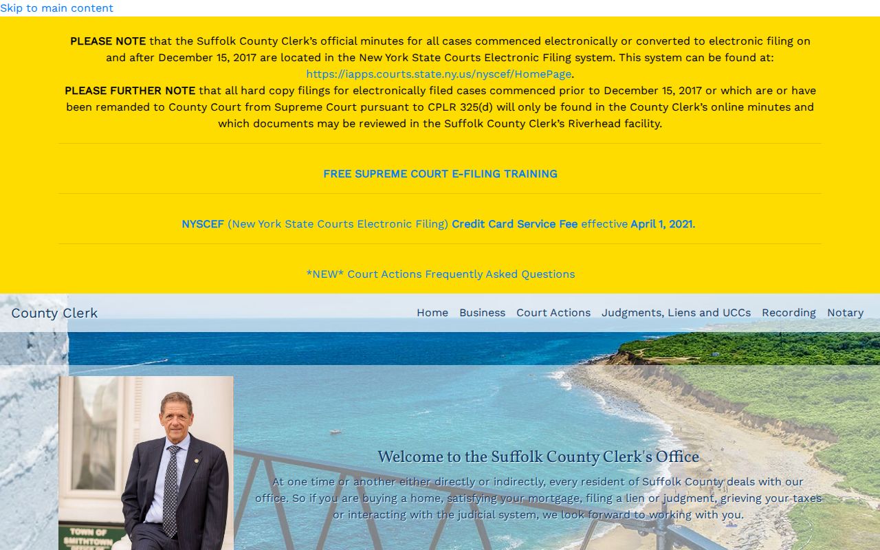 Suffolk County criminal court case felony file office information