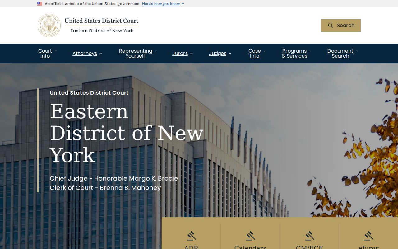 Suffolk County criminal records Eastern District of New York court page